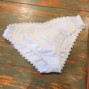 white bikini swim bottoms